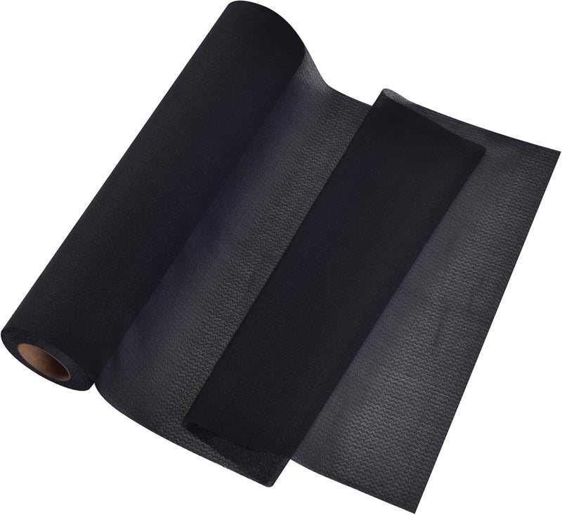Seneme Soft & Cozy Embroidery Stitch Cover 12" x 12 Yd Fusible Stabilizer for Machine Embroidery Covering Scratchy Stitches (Black Light Weight) - Image 1